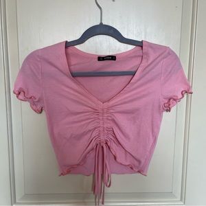 Pink crop top